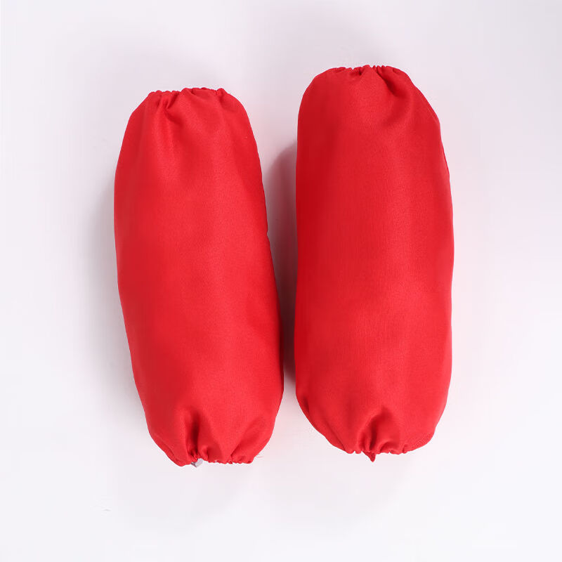 lucaly新品红色袖套成人套袖男女家务清洁工作防污防尘纯色长款袖套