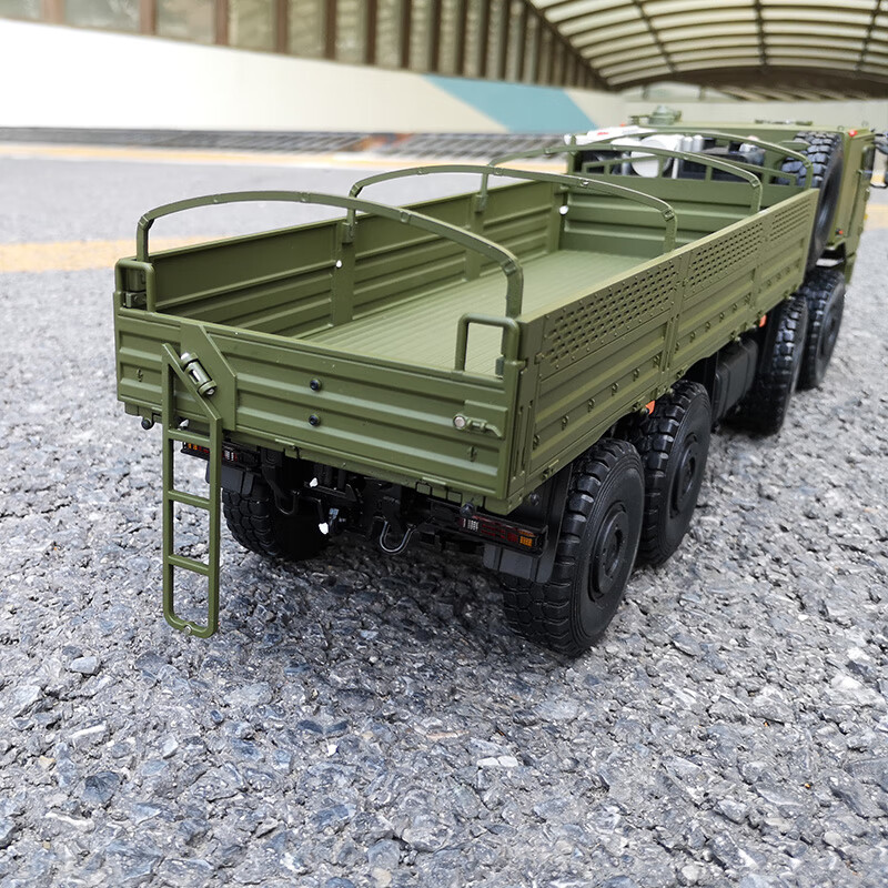 陕汽军车德龙sx2306 越野军卡运兵车1:24 仿真合金汽车模型 6*6【图片