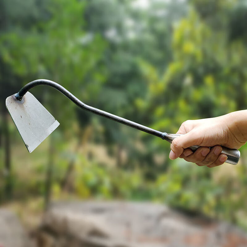 花锄草锄木柄全钢小锄头园林除草农具农用翻地松土器园艺工具种菜