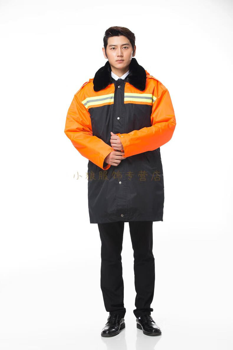 铁路防寒服工作服劳保服冬季道路男女环卫养护加厚保暖棉服物业保洁员