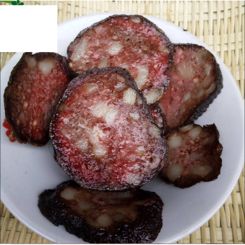 湖南邵阳特产农家柴火猪血丸子血粑豆腐真空包装 长丸子一个