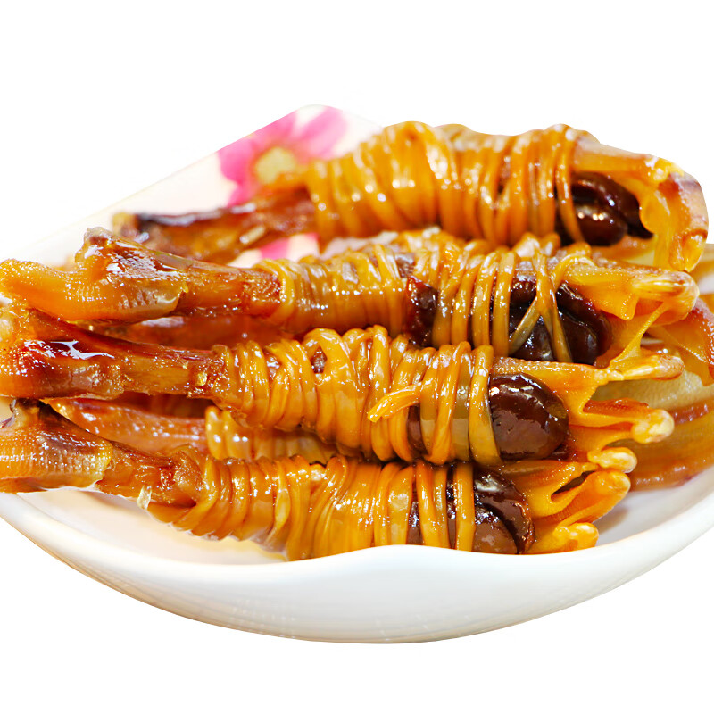 肠双心鸭翅掌三宝套餐特产年货美食小吃 钱德明鸭脚包20只赠水阳干子