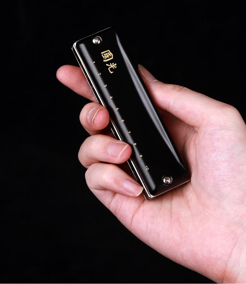 国光迷你口琴成人儿童初学者学生入门c调10孔口琴口袋小口琴 亮面10孔