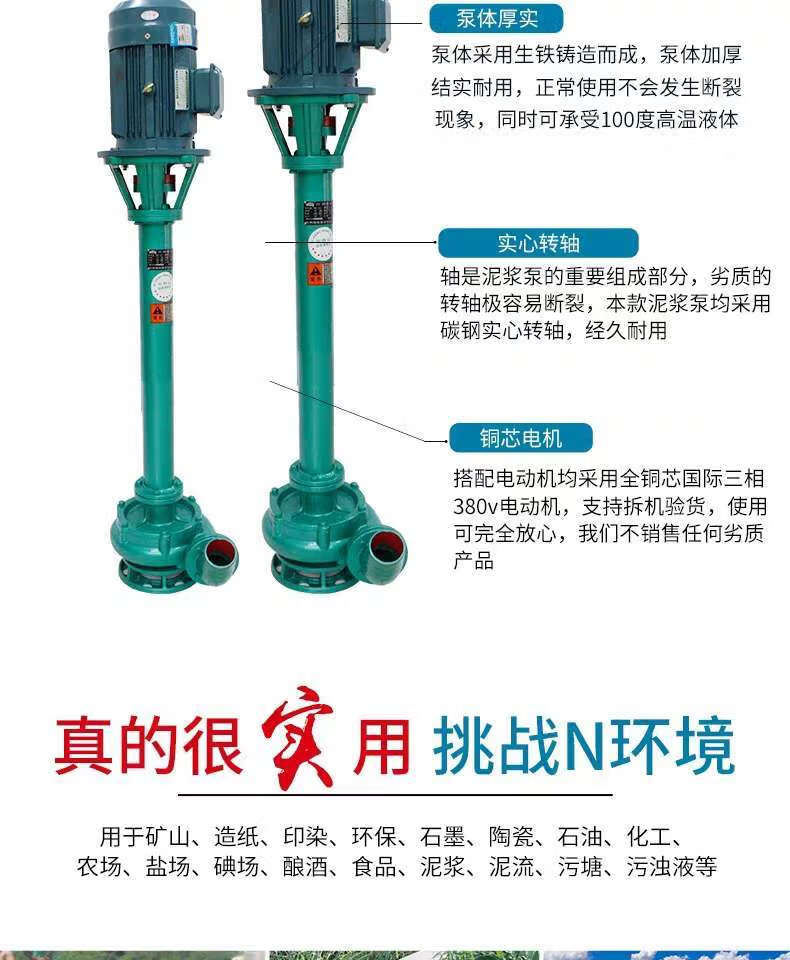 坂尚泥浆泵立式污水泵家用带铰刀加长杆泵清淤化粪池排污泵鱼塘抽粪泵