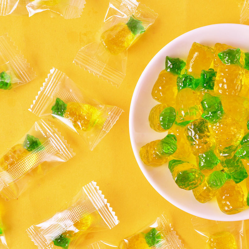 非凡千品3d立体果汁软糖125g袋qq糖水果糖菠萝葡萄软糖零食休闲食品