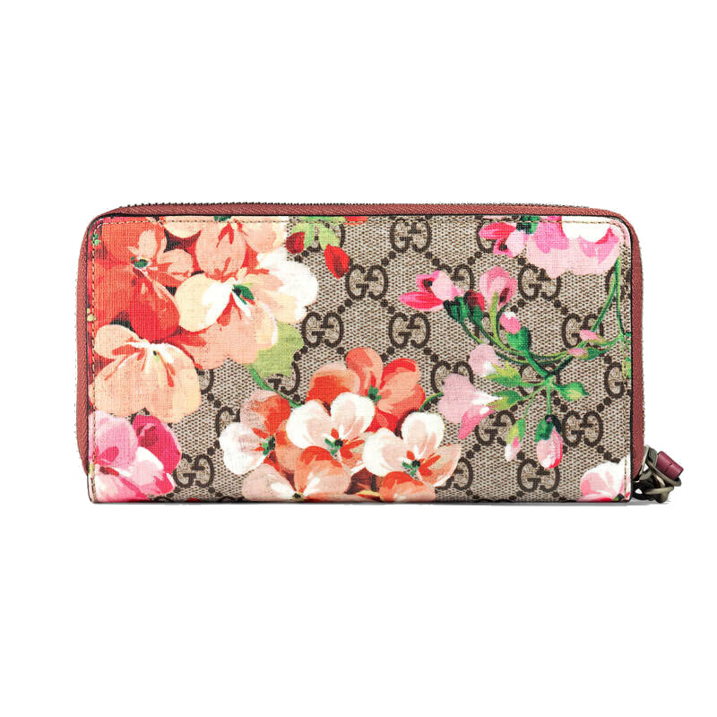 gucci古驰女包天竺葵长款钱包手挽包410076 ku2in 8693红色 代购