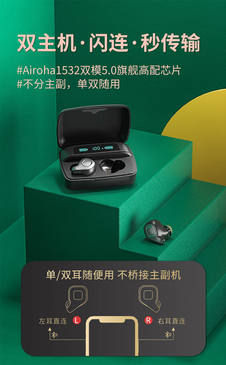进口】sony索尼真无线蓝牙耳机入耳式降噪超长待机续航适用 磨砂黑f8