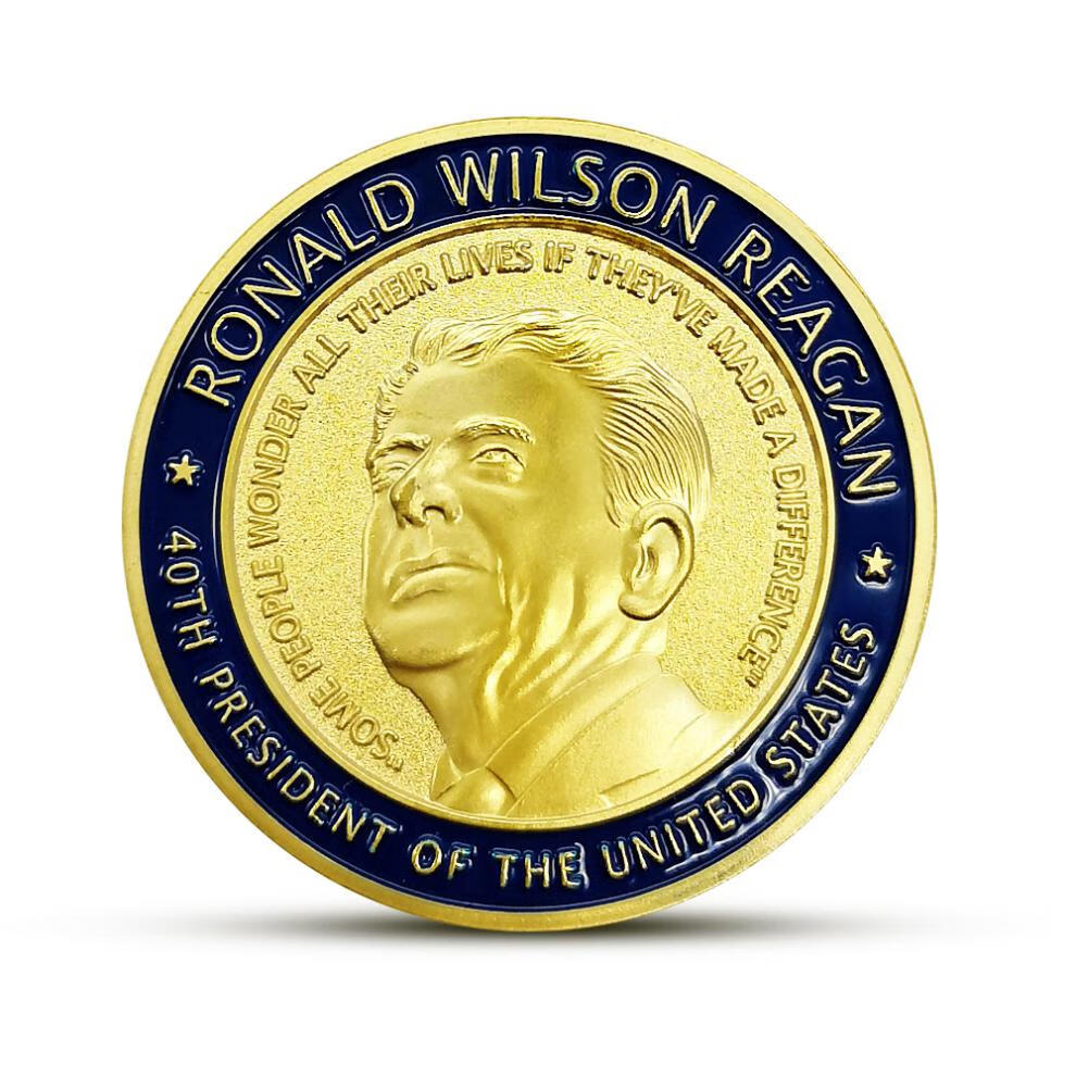 囧】【里根总统】美国总统罗纳德里根纪念章 创意硬币收藏工艺品徽章