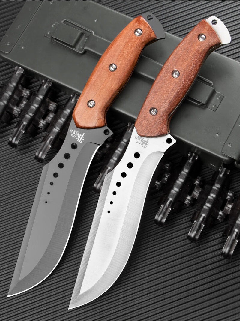 户外刀荒野求生刀一体刀高硬度军工刀小刀车载防身刀登山刀 桔红色 60