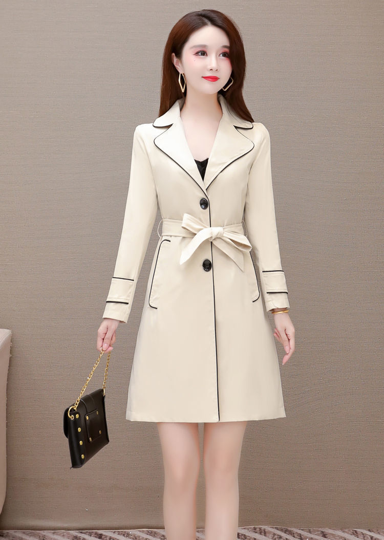 景介风衣外套女春秋季2021年新款秋装小个子气质显瘦薄中长款流行大衣