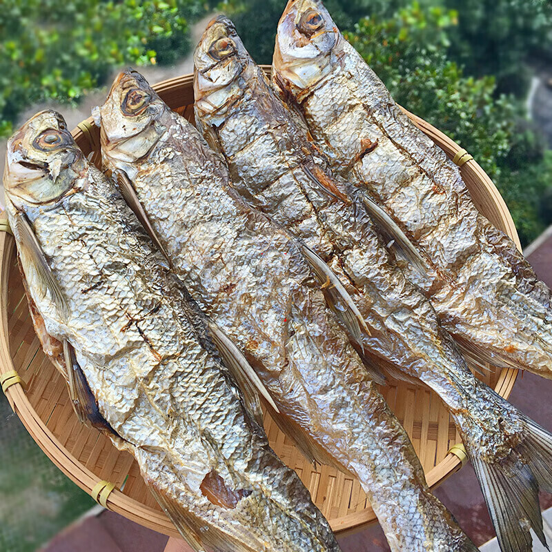 千岛湖特产生白花鱼干农家自制翘嘴鱼干非即食淡水鱼干无盐500g 500g*