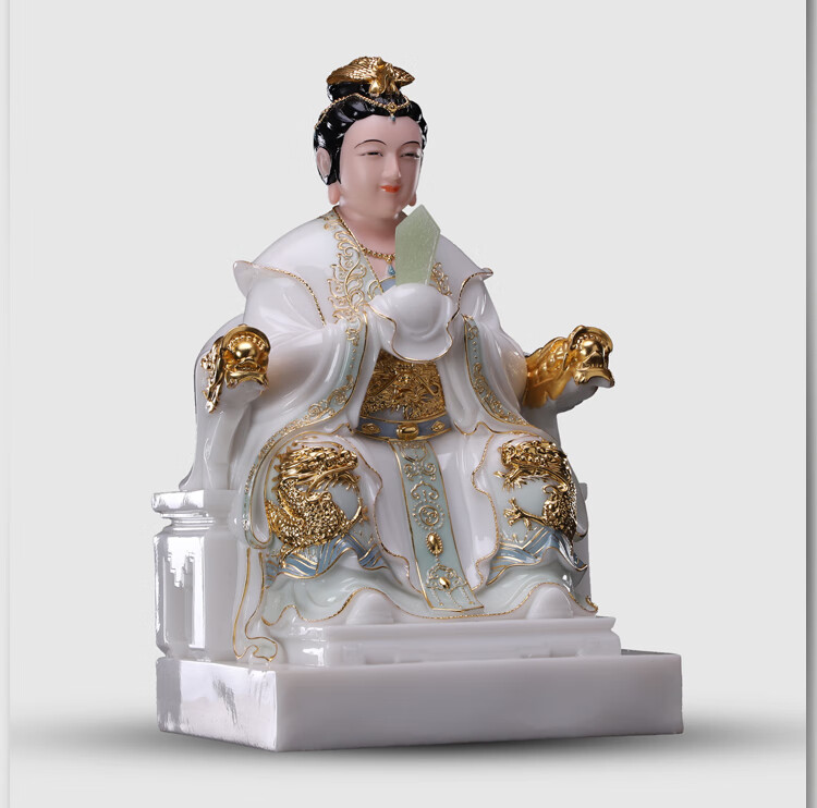 九黎 碧霞元君神像汉白玉泰山奶奶神像供奉东岳泰山娘娘像泰山老母