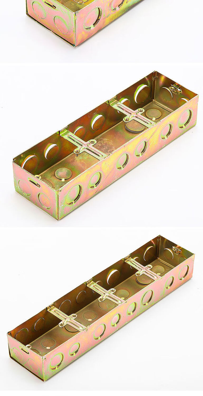 荧阙86型接线盒铁暗装底盒不锈钢开关盒金属预埋盒拉伸方盒金属过线盒