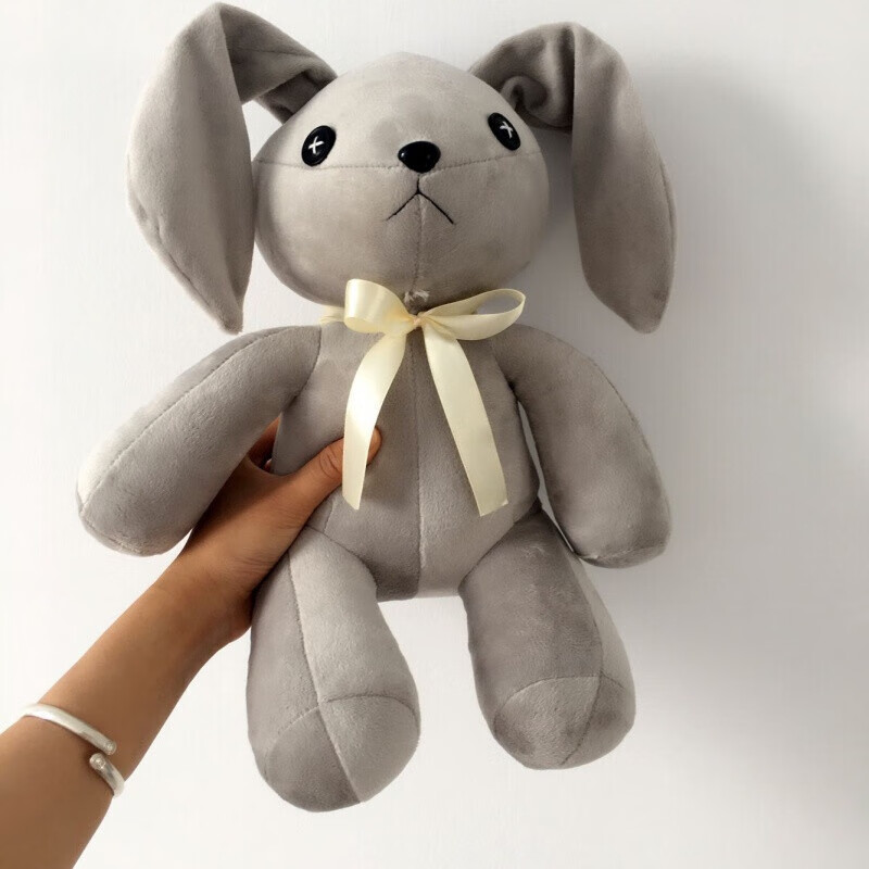 之空春日野穹穹妹的兔子玩偶cos公仔军绿色加耳朵全长45厘米坐高30厘