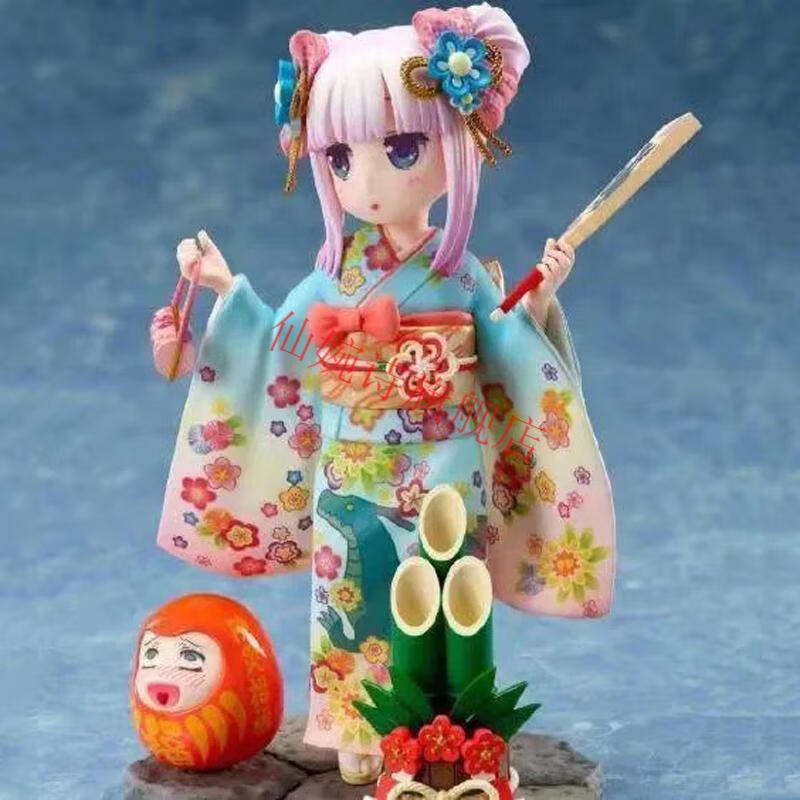 动漫二次元小林家的龙女仆康娜卡姆依浴衣和服康纳酱模型摆件 gk康娜