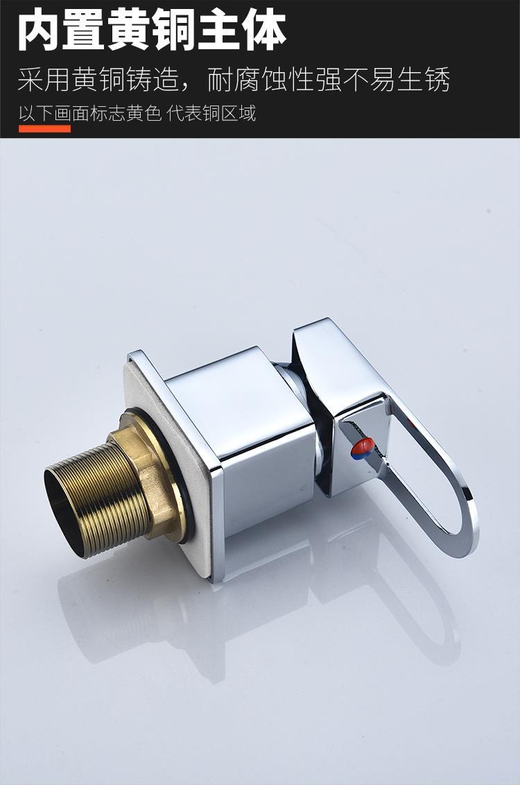 zxjien浴室柜洗脸盆洗面盆冷热抽拉式三件套四件套水龙头混水阀分水器