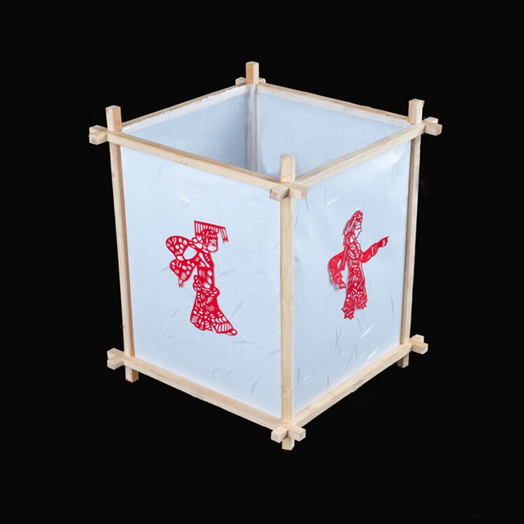 简单手工灯笼做灯笼材料幼儿园diy硬纸板扎古风透光纸手工过年手提