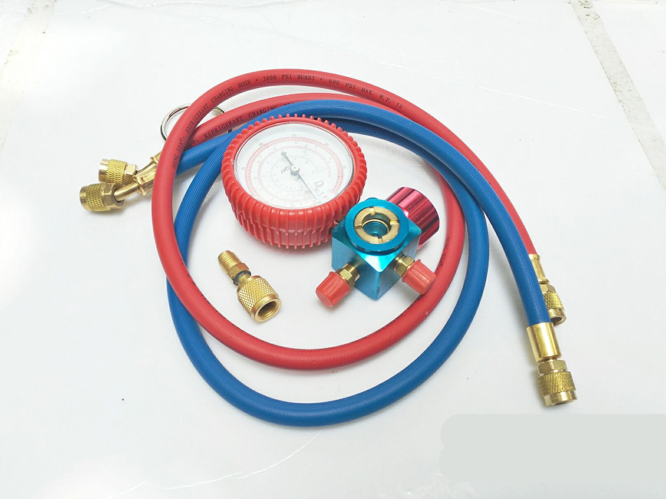 r32r410r134ar22压力表空调加氟表雪种压力表冷媒单表低压表2条管1个