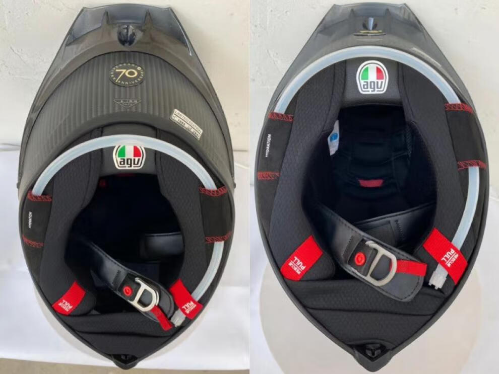 版pista70周年摩托车头盔四季男女士机车赛车全盔加长大尾翼透明l