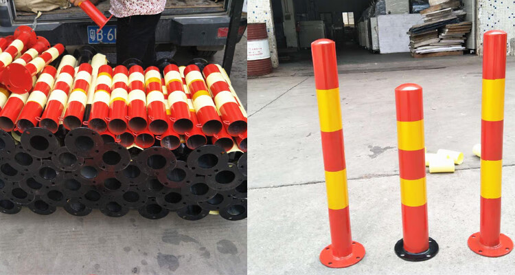 路桩警示柱停车桩车位道路固定隔离柱镀锌钢管立柱铁预埋防撞固定