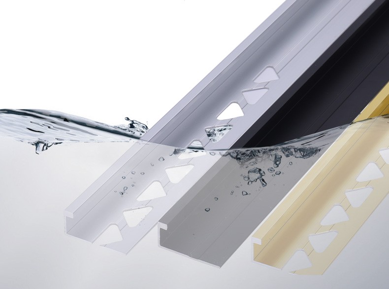 瓷砖收边条地板压条墙角包边条地砖收口条金属装饰条压边条 黑色-cz