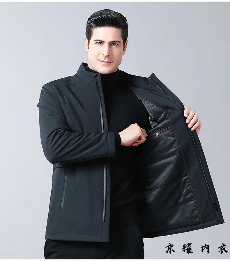 pierrecardin皮尔卡丹棉衣男中老年冬季商务棉服保暖加厚夹克外套男