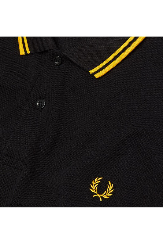 (品牌)fred perry2021夏季新款 fp麦穗男士polo衫短袖修身显瘦保 藏青