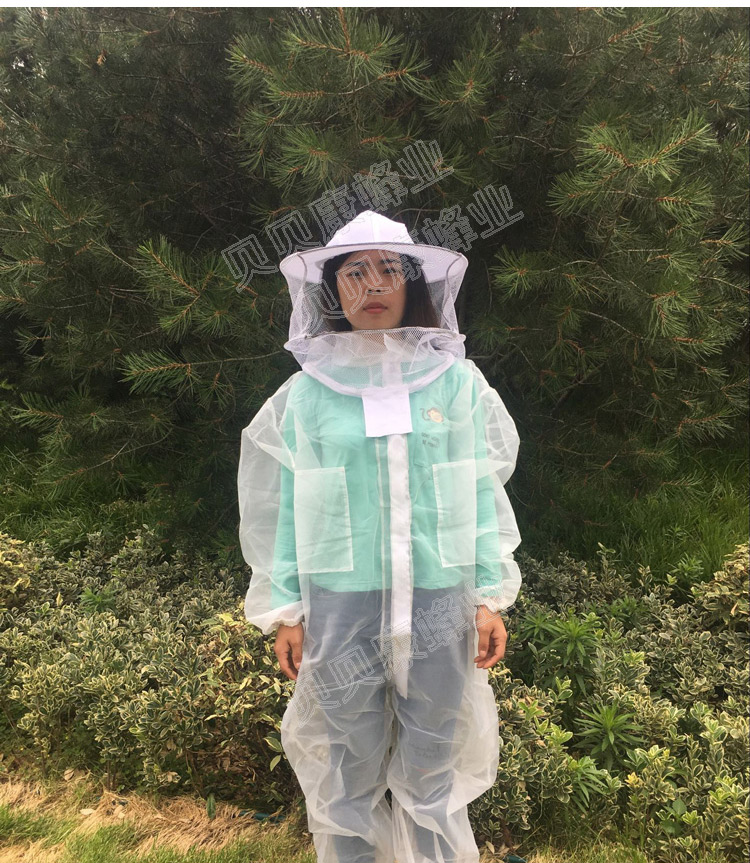 蜜蜂工具防蜂服连体防蜂衣养蜂专用防护服透气型蜂衣蜂帽全套