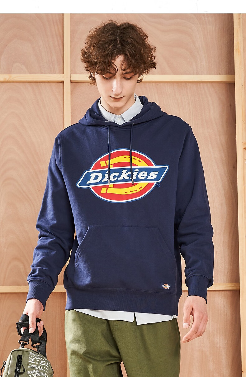 帝客(dickies)dickies连帽卫衣 男式logo印花全棉毛圈布上衣2022秋冬