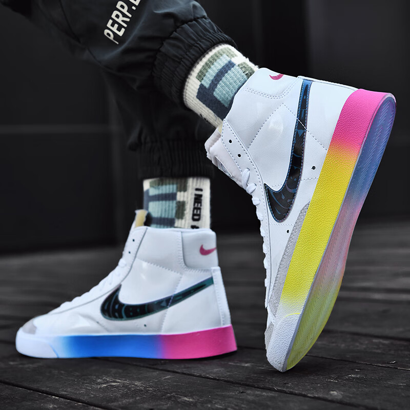 莆田aj开拓者透气涂鸦黑白像素莆田电玩夏季空军一号潮流风 空军一号