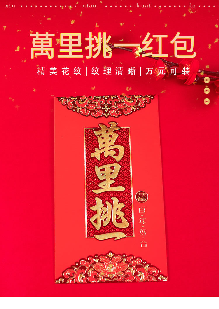 万里挑一红包改口敬茶定日子次见儿媳红包利是封彩礼大红包11111万里