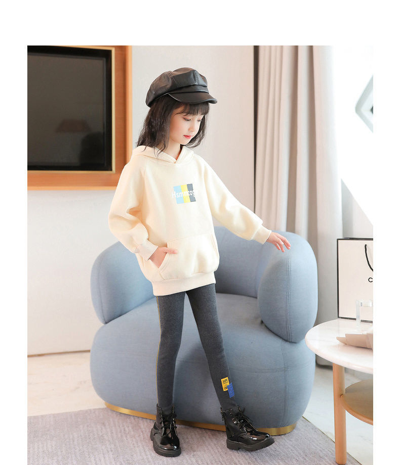 女童打底裤秋冬外穿儿童裤子加绒加厚洋气冬季女大童保暖裤体绒国货t