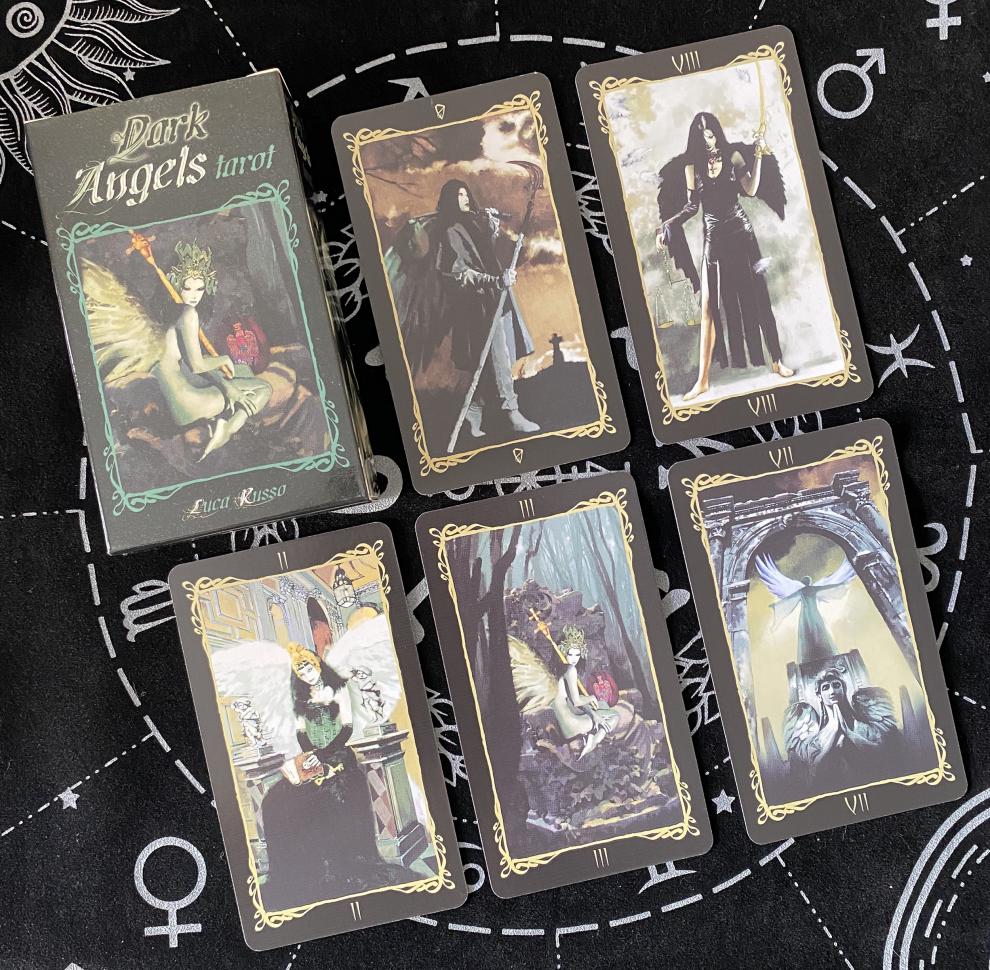 darkangelstarot黑暗天使塔罗牌英文定制桌游卡牌黑暗天使塔罗牌绒
