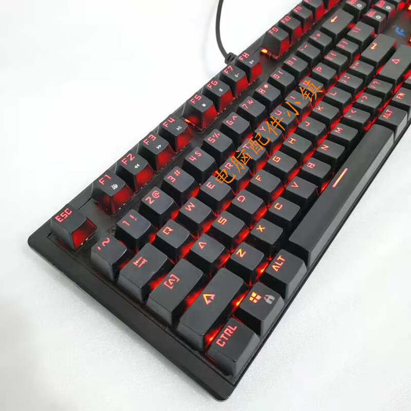 青轴rgb光轴黑轴 鼠标套装 网吧网咖插拔轴游戏键盘 黑色 达尔优ck546