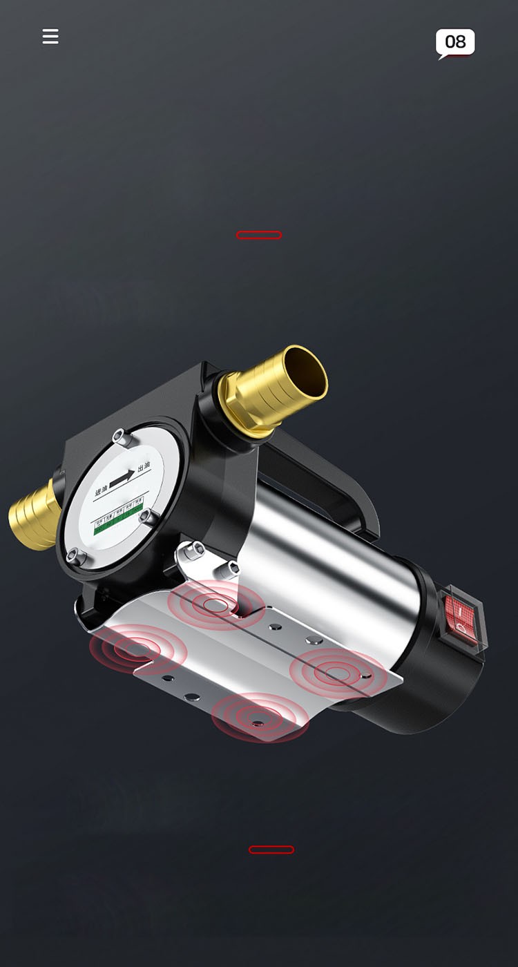 电动抽油泵12v24v220v手提式小型自动吸油泵柴油加油机家用正反转抽油