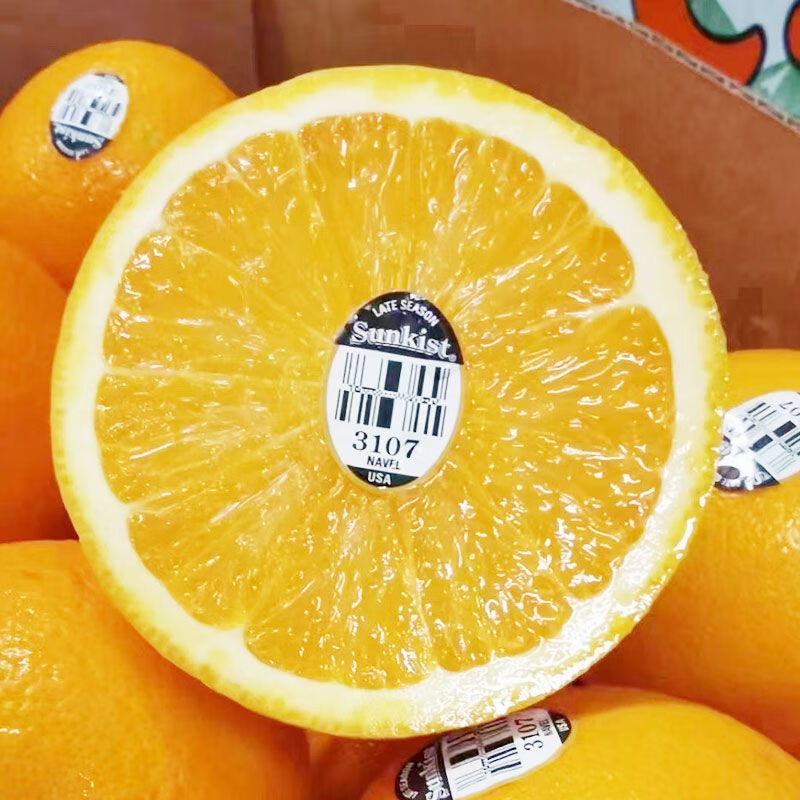 美国新奇士脐橙3107黑标橙子鲜橙新鲜水果3斤