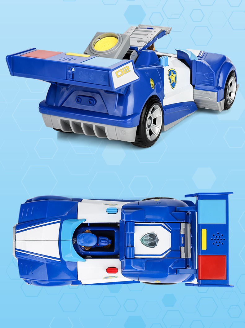 汪汪队立大功汪汪队玩具阿奇警车变形救援车男儿童元旦节礼物 大电影