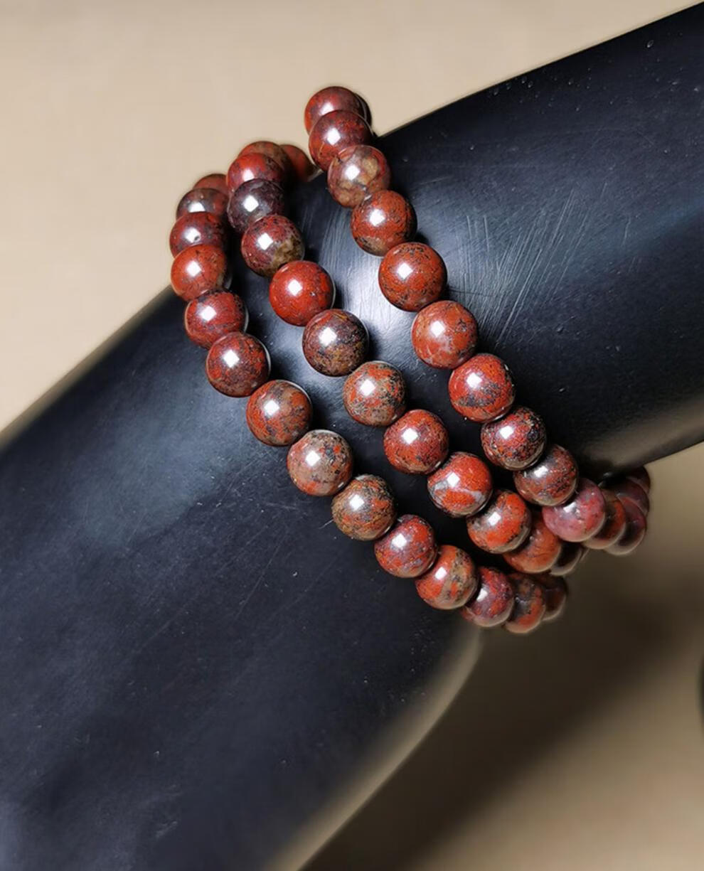 火星天宝石108颗精品佛珠念珠摘星旅途手链 款式3:8mm圆珠红伊丁手串