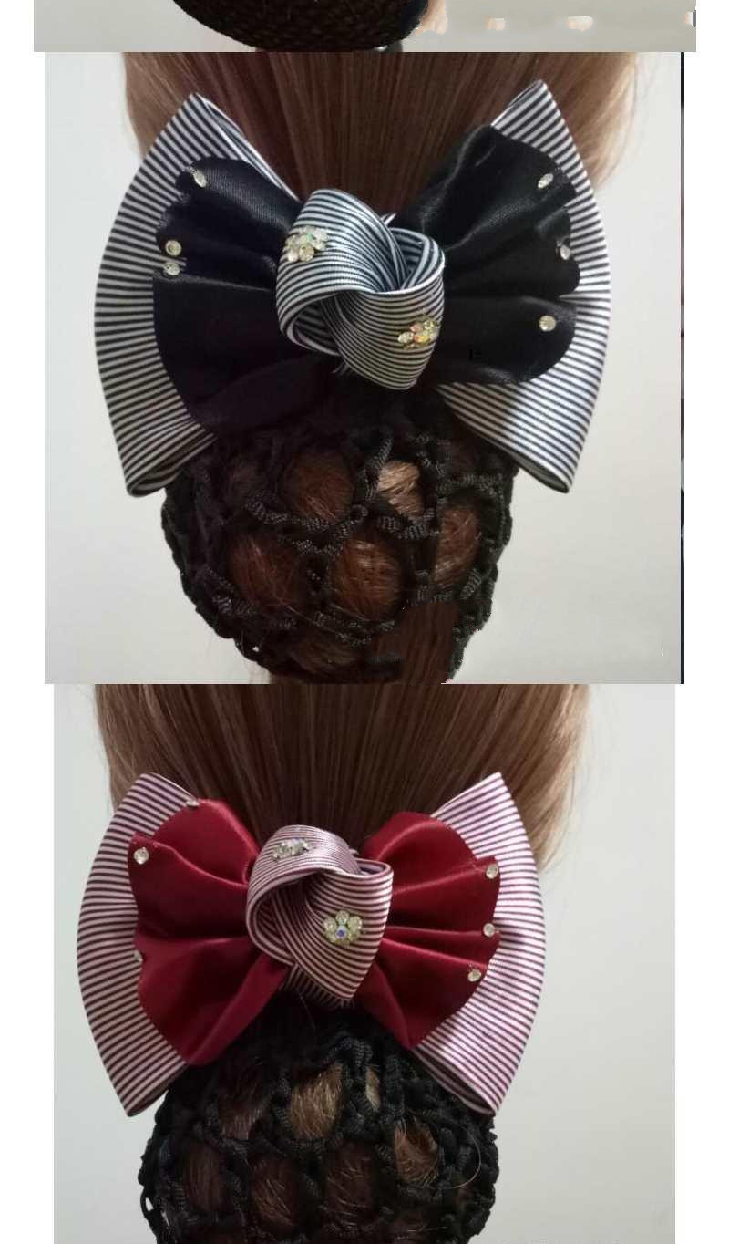 致如祎职业头花 护士发饰员工头饰 银行职员发夹蝴蝶结发卡上班盘发