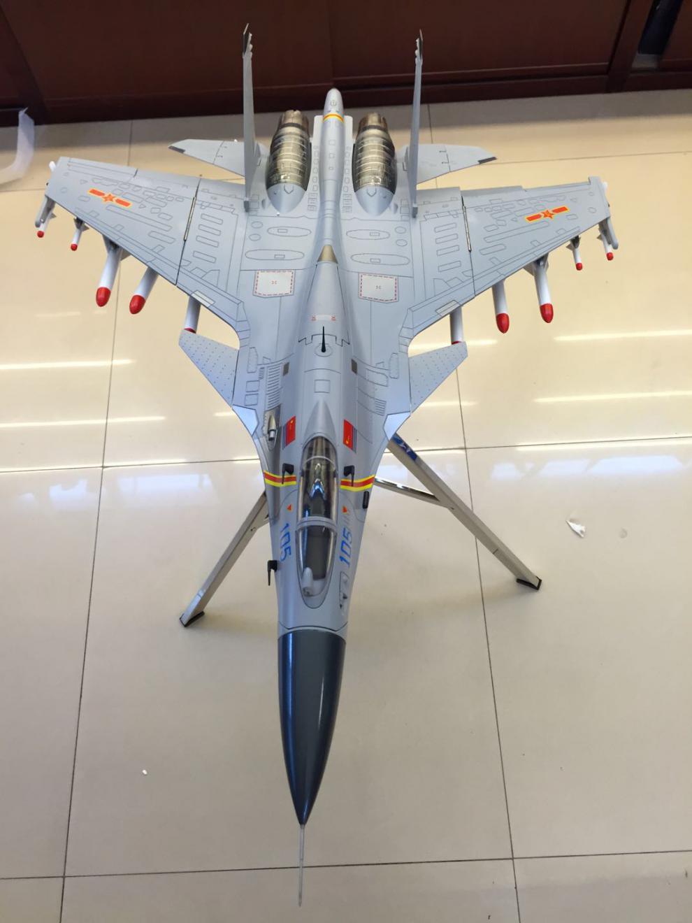 大型1:30歼15战斗机模型飞机合金歼十五仿真军事模型男人礼物 灰色