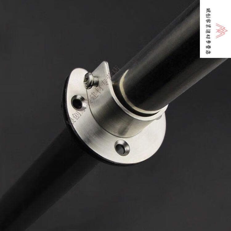 衣柜挂衣杆托不锈钢圆管座固定托晾衣杆底座法兰座毛巾杆配件32规格配