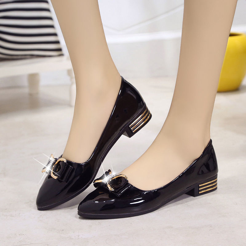 尖头平底鞋女韩版百搭2021春季浅口女鞋鞋子单鞋夏季淑女鞋瓢鞋潮黑色