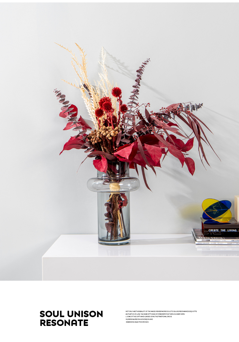 艺贝子轻奢花艺摆件假花仿真花餐桌客厅样板间软装饰品干花束摆设设计