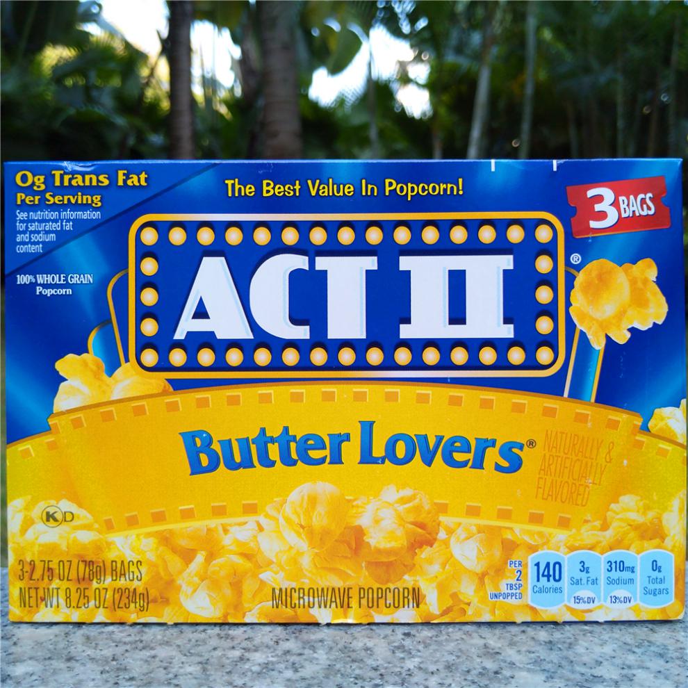 microwavepopcorn爆米花美国艾可提微波炉黄油咸味爆米花玉米花actmic