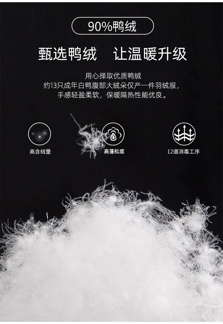 虎都男人的衣柜新国标90白鸭绒羽绒服男90绒中长款羽绒衬衫外套高端