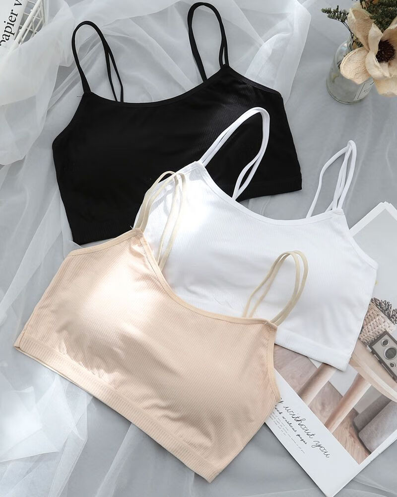 发育期儿童文胸发育期小背心初中学生高中少女文胸大童女童女孩 两件