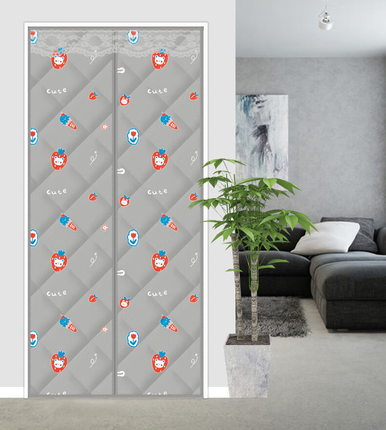 玖维娅秋冬季自吸棉门帘加厚家用保暖保温挡风防风隔断帘子冬天防寒防