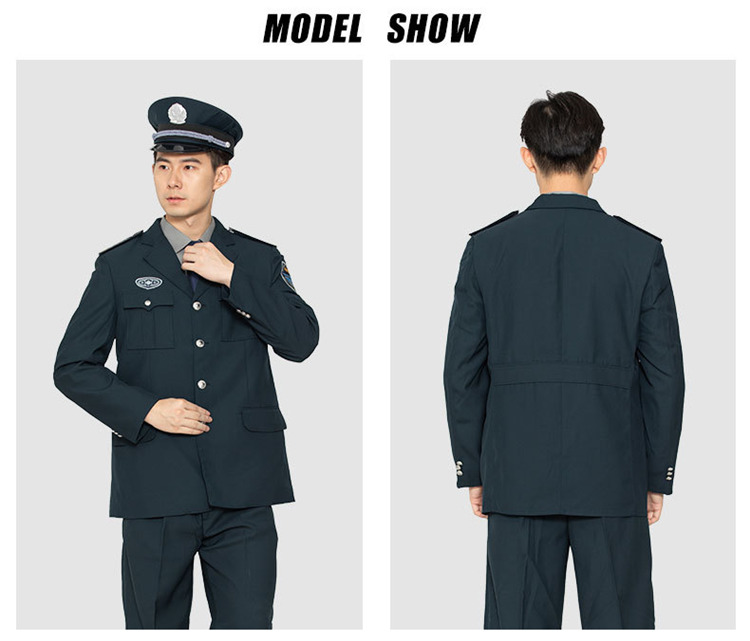 巡逻治安保安工作服春秋藏青色执勤服墨绿男女套装安保物业2011式制服