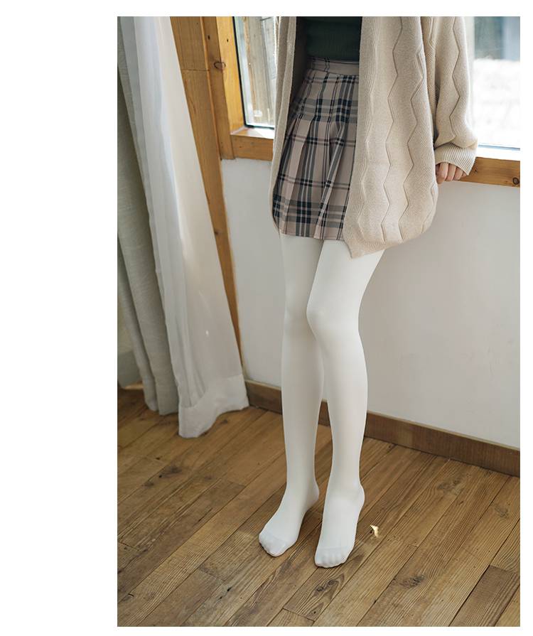 浪莎2021秋冬季加绒加厚白色连裤袜保暖显瘦白色丝袜日系奶白色打底袜