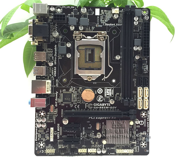 库新gigabyte技嘉b85md2vd3vsi集成ddr31150针小板黑色